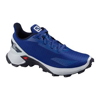 Salomon ALPHACROSS BLAST J - Tmavomodre Turistické Topánky Detske, S0175SK